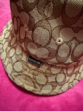 COACH Monogram Bucket Hat in Brown/Tan